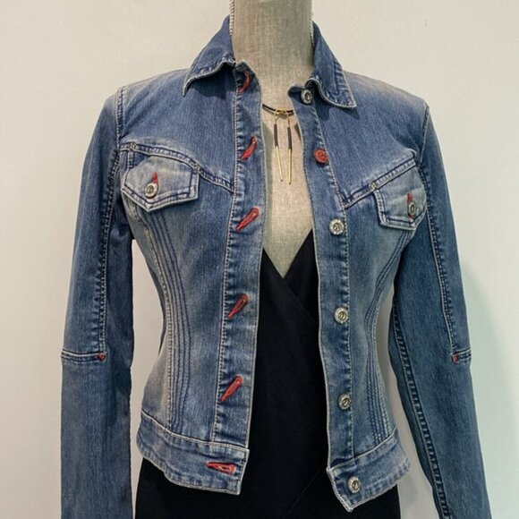 Ecko Denim Jean Jacket Fitted Size xSmall - Picture 2 of 13